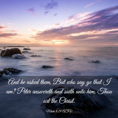 Picture 03 - Mark 8:29 ASV - And he asked them, But who say ye that I am? - Bible Verse Picture