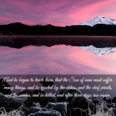 Picture 03 - Mark 8:31 ASV - And he began to teach them, that the Son of man - Bible Verse Picture