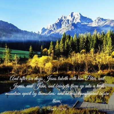Picture 03 - Mark 9:2 ASV - And after six days Jesus taketh with him Peter, - Bible Verse Picture
