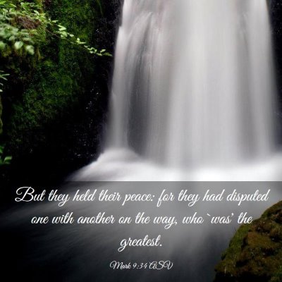 Picture 03 - Mark 9:34 ASV - But they held their peace: for they had disputed - Bible Verse Picture