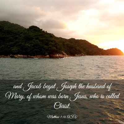 Picture 03 - Matthew 1:16 ASV - and Jacob begat Joseph the husband of Mary, of - Bible Verse Picture
