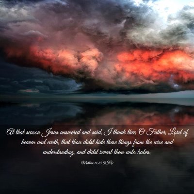 Picture 03 - Matthew 11:25 ASV - At that season Jesus answered and said, I thank - Bible Verse Picture