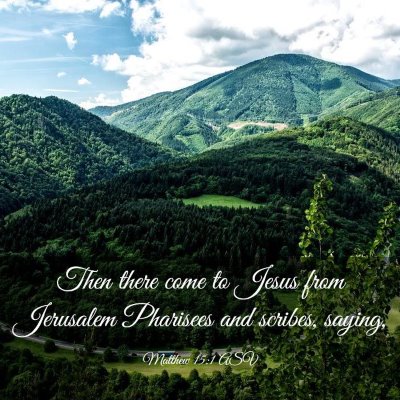 Picture 03 - Matthew 15:1 ASV - Then there come to Jesus from Jerusalem Pharisees - Bible Verse Picture
