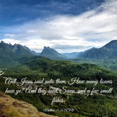 Picture 03 - Matthew 15:34 ASV - And Jesus said unto them, How many loaves have - Bible Verse Picture
