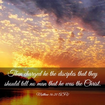 Picture 03 - Matthew 16:20 ASV - Then charged he the disciples that they should - Bible Verse Picture