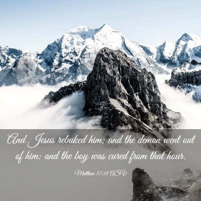 Picture 03 - Matthew 17:18 ASV - And Jesus rebuked him; and the demon went out of - Bible Verse Picture
