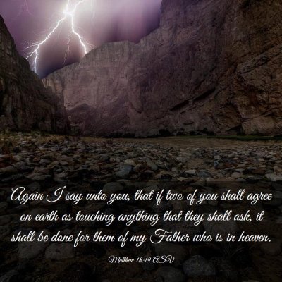 Picture 03 - Matthew 18:19 ASV - Again I say unto you, that if two of you shall - Bible Verse Picture