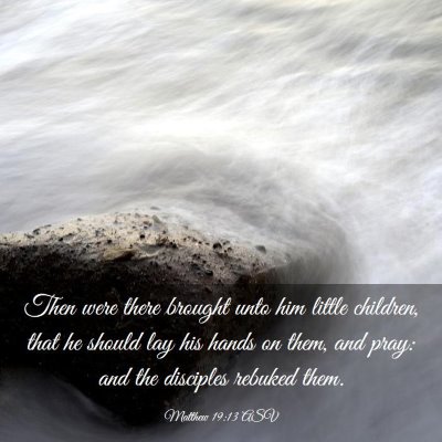 Picture 03 - Matthew 19:13 ASV - Then were there brought unto him little children, - Bible Verse Picture
