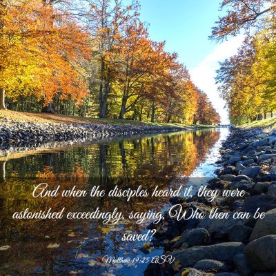 Picture 03 - Matthew 19:25 ASV - And when the disciples heard it, they were - Bible Verse Picture