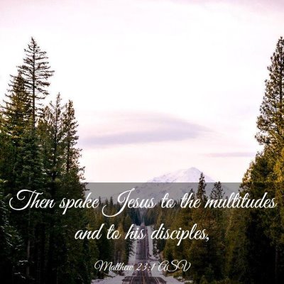Picture 03 - Matthew 23:1 ASV - Then spake Jesus to the multitudes and to his - Bible Verse Picture
