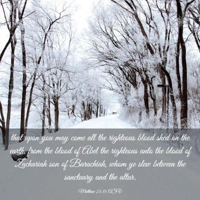 Picture 03 - Matthew 23:35 ASV - that upon you may come all the righteous blood - Bible Verse Picture