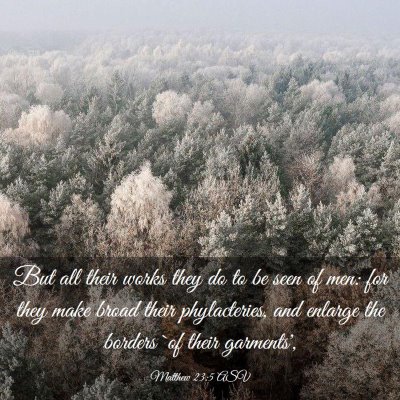 Picture 03 - Matthew 23:5 ASV - But all their works they do to be seen of men: - Bible Verse Picture