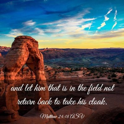 Picture 03 - Matthew 24:18 ASV - and let him that is in the field not return back - Bible Verse Picture