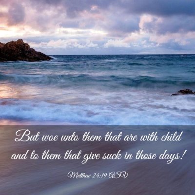 Picture 03 - Matthew 24:19 ASV - But woe unto them that are with child and to them - Bible Verse Picture