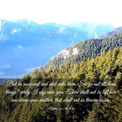 Picture 03 - Matthew 24:2 ASV - But he answered and said unto them, See ye not - Bible Verse Picture