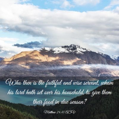Picture 03 - Matthew 24:45 ASV - Who then is the faithful and wise servant, whom - Bible Verse Picture