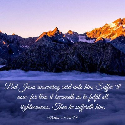 Picture 03 - Matthew 3:15 ASV - But Jesus answering said unto him, Suffer `it' - Bible Verse Picture
