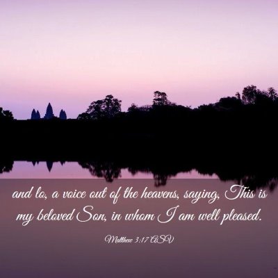 Picture 03 - Matthew 3:17 ASV - and lo, a voice out of the heavens, saying, This - Bible Verse Picture