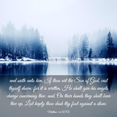 Picture 03 - Matthew 4:6 ASV - and saith unto him, If thou art the Son of God, - Bible Verse Picture
