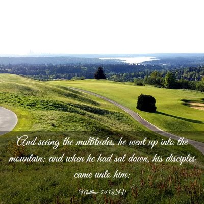 Picture 03 - Matthew 5:1 ASV - And seeing the multitudes, he went up into the - Bible Verse Picture