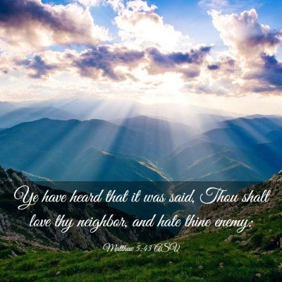 Picture 03 - Matthew 5:43 ASV - Ye have heard that it was said, Thou shalt love - Bible Verse Picture
