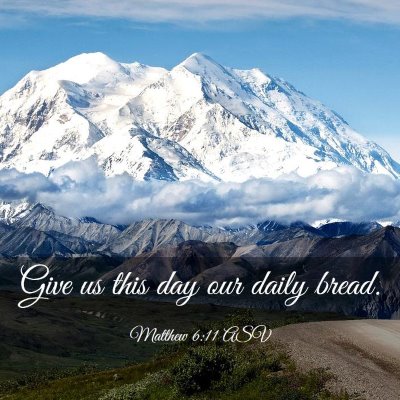 Picture 03 - Matthew 6:11 ASV - Give us this day our daily - Bible Verse Picture