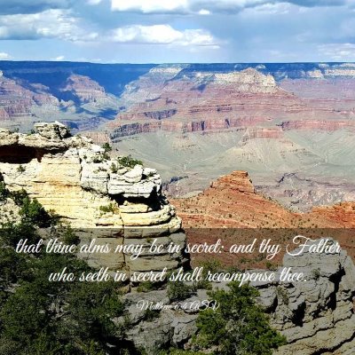 Picture 03 - Matthew 6:4 ASV - that thine alms may be in secret: and thy Father - Bible Verse Picture