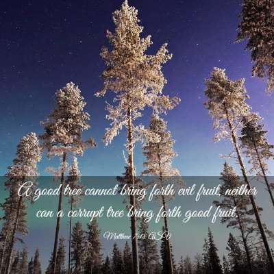 Picture 03 - Matthew 7:18 ASV - A good tree cannot bring forth evil fruit, - Bible Verse Picture
