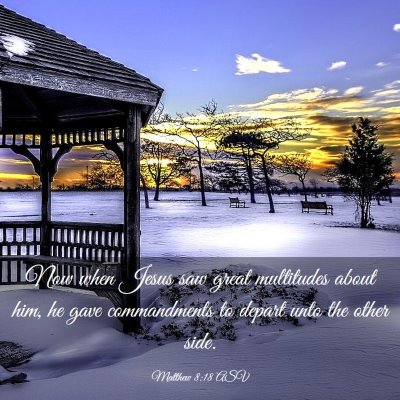 Picture 03 - Matthew 8:18 ASV - Now when Jesus saw great multitudes about him, he - Bible Verse Picture
