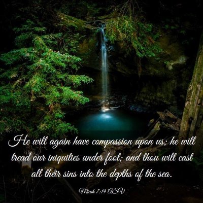 Picture 03 - Micah 7:19 ASV - He will again have compassion upon us; he will - Bible Verse Picture