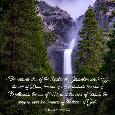Picture 03 - Nehemiah 11:22 ASV - The overseer also of the Levites at Jerusalem was - Bible Verse Picture