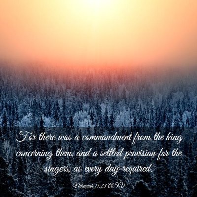 Picture 03 - Nehemiah 11:23 ASV - For there was a commandment from the king - Bible Verse Picture