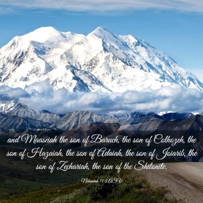 Picture 03 - Nehemiah 11:5 ASV - and Maaseiah the son of Baruch, the son of - Bible Verse Picture