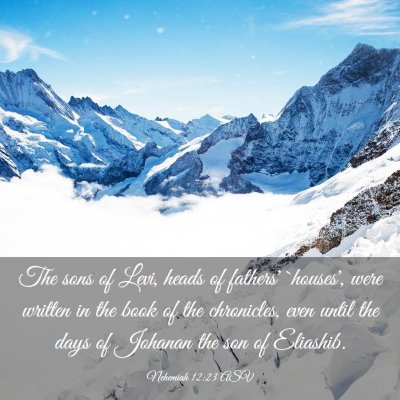 Picture 03 - Nehemiah 12:23 ASV - The sons of Levi, heads of fathers' `houses', - Bible Verse Picture