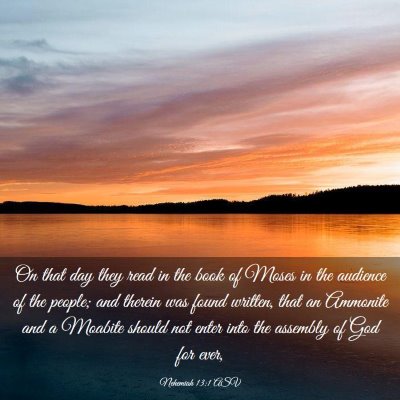 Picture 03 - Nehemiah 13:1 ASV - On that day they read in the book of Moses in the - Bible Verse Picture