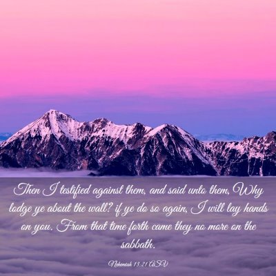 Picture 03 - Nehemiah 13:21 ASV - Then I testified against them, and said unto - Bible Verse Picture