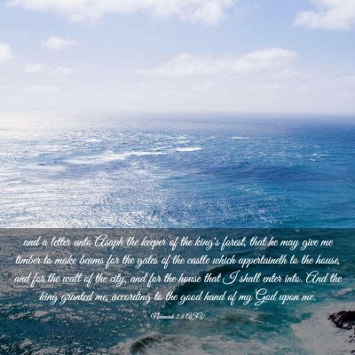 Picture 03 - Nehemiah 2:8 ASV - and a letter unto Asaph the keeper of the king's - Bible Verse Picture