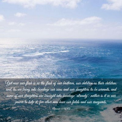 Picture 03 - Nehemiah 5:5 ASV - Yet now our flesh is as the flesh of our - Bible Verse Picture