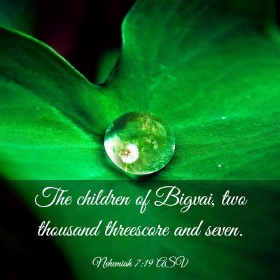 Picture 03 - Nehemiah 7:19 ASV - The children of Bigvai, two thousand threescore - Bible Verse Picture