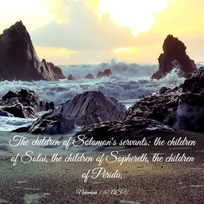 Picture 03 - Nehemiah 7:57 ASV - The children of Solomon's servants: the children - Bible Verse Picture