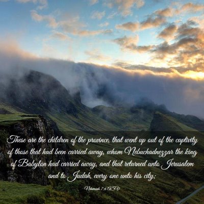 Picture 03 - Nehemiah 7:6 ASV - These are the children of the province, that went - Bible Verse Picture