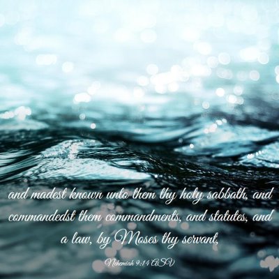 Picture 03 - Nehemiah 9:14 ASV - and madest known unto them thy holy sabbath, and - Bible Verse Picture