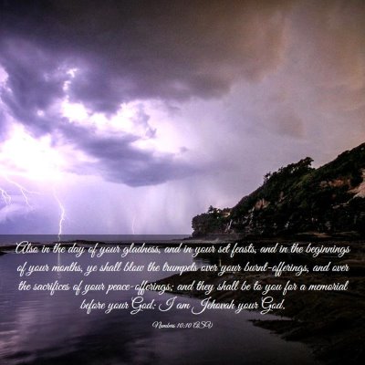 Picture 03 - Numbers 10:10 ASV - Also in the day of your gladness, and in your set - Bible Verse Picture
