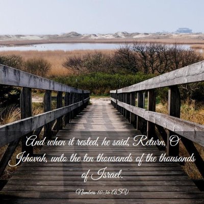 Picture 03 - Numbers 10:36 ASV - And when it rested, he said, Return, O Jehovah, - Bible Verse Picture