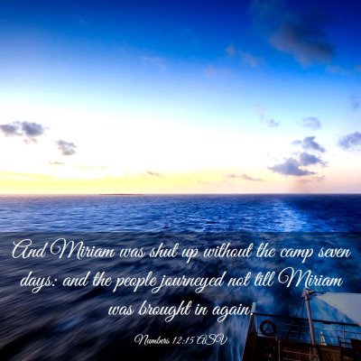 Picture 03 - Numbers 12:15 ASV - And Miriam was shut up without the camp seven - Bible Verse Picture