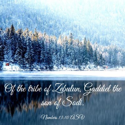 Picture 03 - Numbers 13:10 ASV - Of the tribe of Zebulun, Gaddiel the son of - Bible Verse Picture