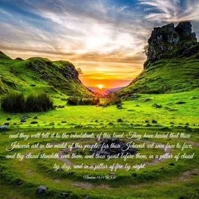 Picture 03 - Numbers 14:14 ASV - and they will tell it to the inhabitants of this - Bible Verse Picture