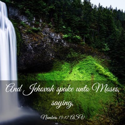 Picture 03 - Numbers 15:17 ASV - And Jehovah spake unto Moses, - Bible Verse Picture