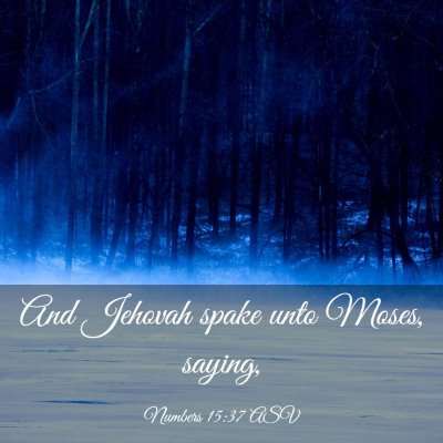 Picture 03 - Numbers 15:37 ASV - And Jehovah spake unto Moses, - Bible Verse Picture