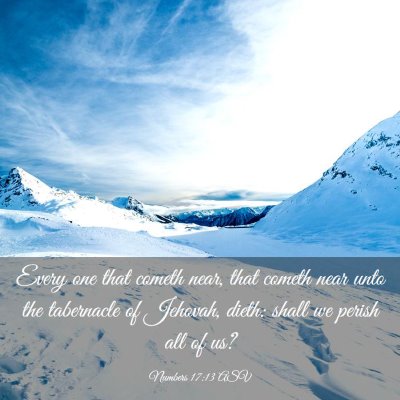 Picture 03 - Numbers 17:13 ASV - Every one that cometh near, that cometh near unto - Bible Verse Picture